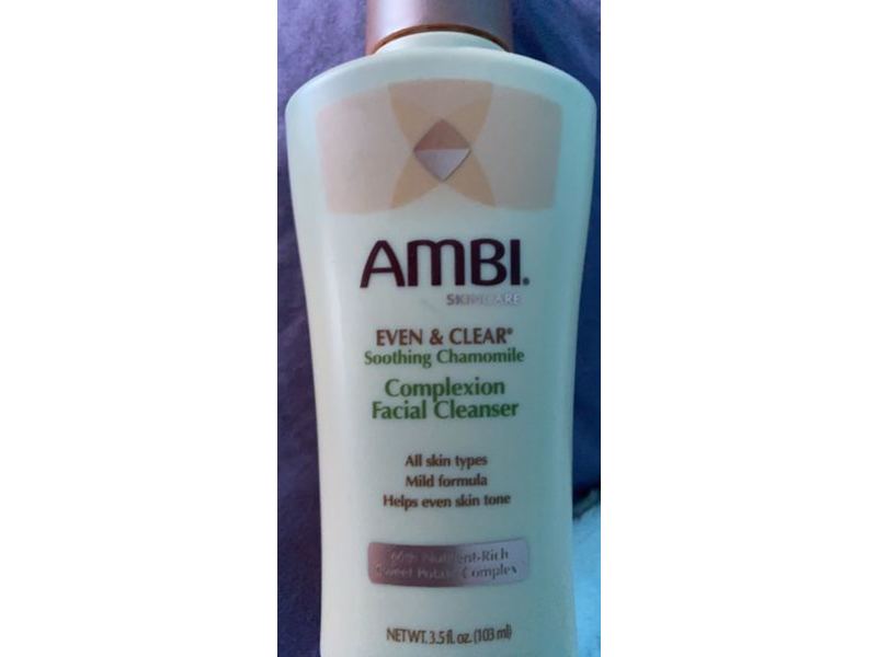 Ambi Even & Clear Soothing Complexion Facial Cleanser, Chamomile, 3.5 fl oz/103 mL