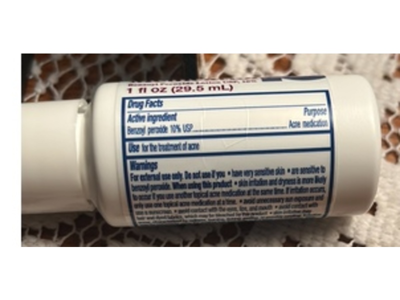 Rugby Acne Medication Benzoyl Peroxide Acne Lotion, 1 fl oz/29.5 mL