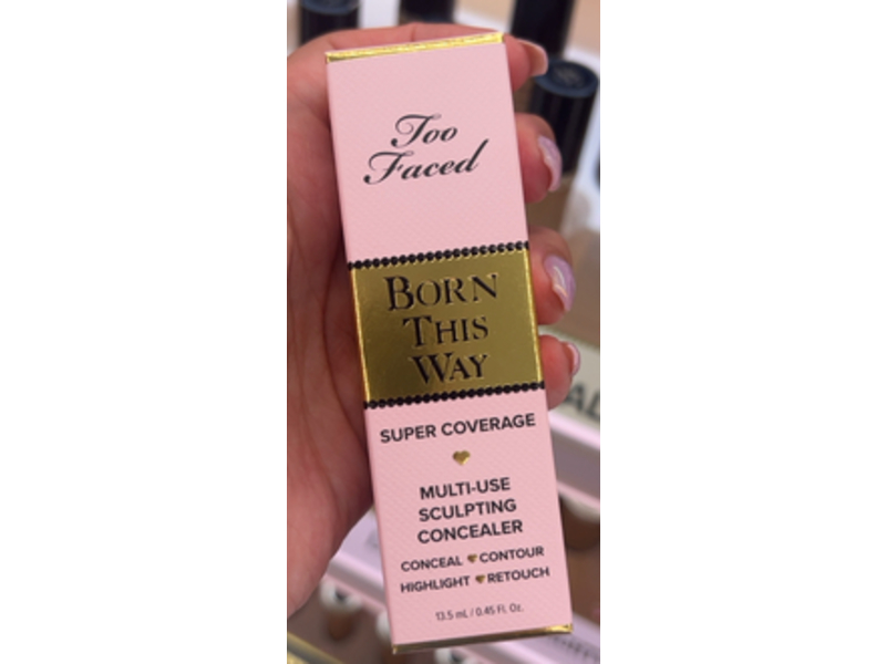Too Faced Born This Way Super Coverage Multi-Use Sculpting Concealer, Shortbread, 0.45 fl oz/13.5 mL