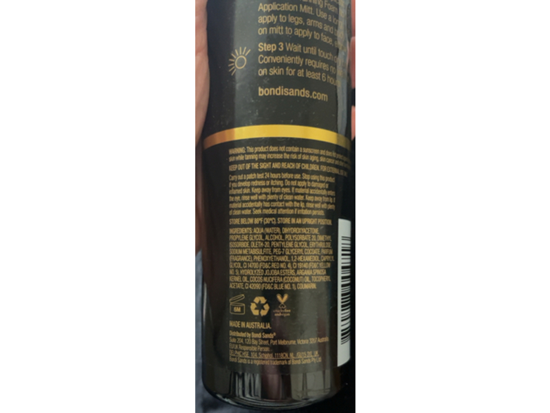 Bondi Sands Liquid Gold Self Tanning Foam, 7.04 fl oz/200 mL