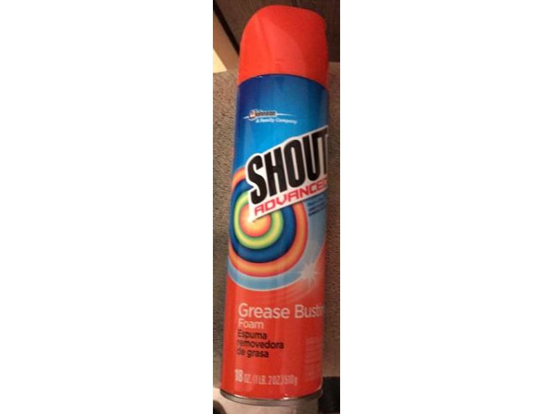 Johnson's Shout Advanced Grease Busting Foam, 18 fl oz/510 g