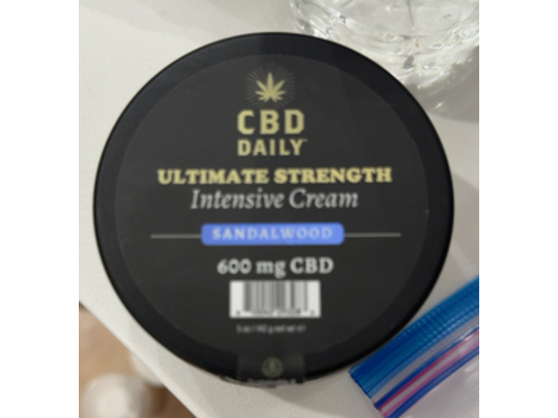 CBD Daily Ultimate Strength Intensive Cream, Sandalwood, 5 oz/142 g