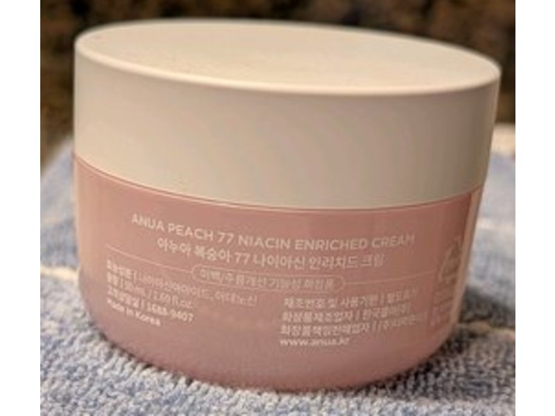Anua Niacin Enriched Cream, Peach 77, 1.69 fl oz/50 mL