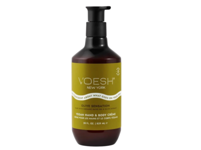 Voesh New York Olive Sensation, Vegan Hand & Body Cream, 28 fl oz/829 mL