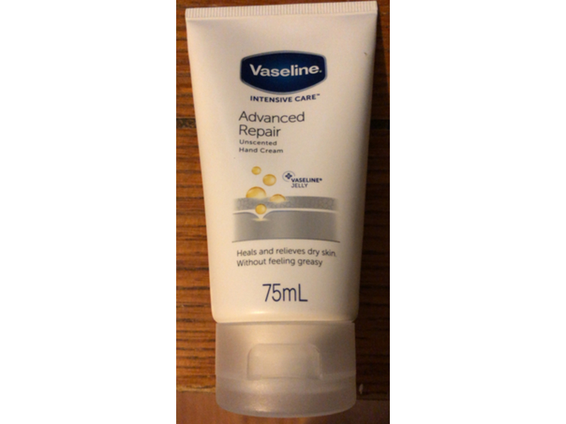 Vaseline Intensive Care Advanced Repair Hand Cream, Unscented, 75 mL