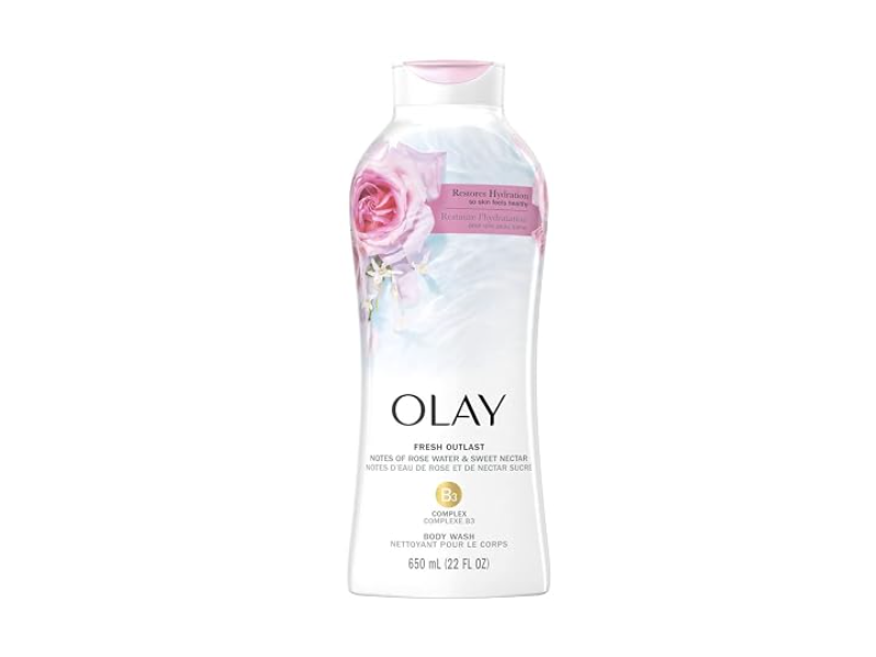 Olay Fresh Outlast Body Wash, Rose Water & Sweet Nectar, B3 Complex, 22 fl oz/ 650 mL