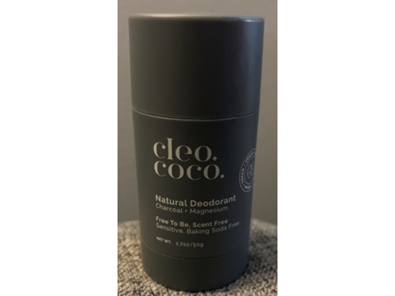 Cleo + Coco Natural Deodorant, Charcoal + Magnesium, 1.7 oz/50 g
