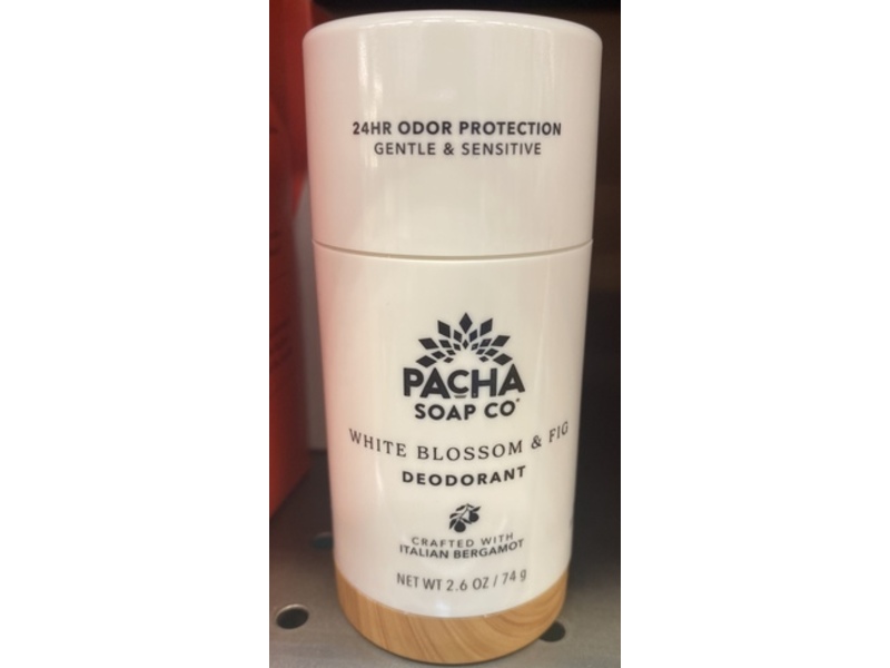 Pacha Soap Co Deodorant, White Blossom & Fig, 2.6 oz/74 g