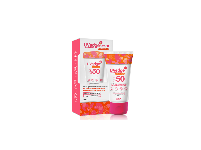 Uvedge Sunscreen Gel, SPF 50 PA+++, 50 mL