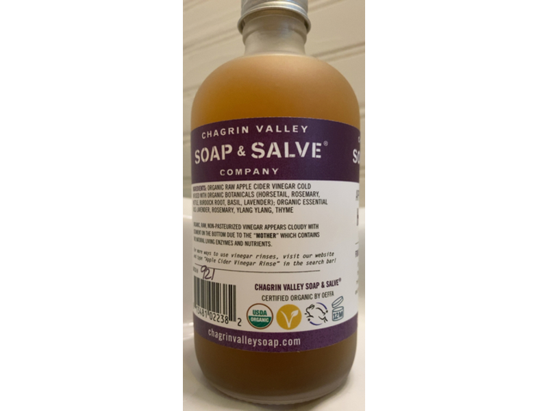 Chagrin Valley Soap & Salve Company Apple Cider Vinegar Hair Rinse, 9 fl oz/266 mL