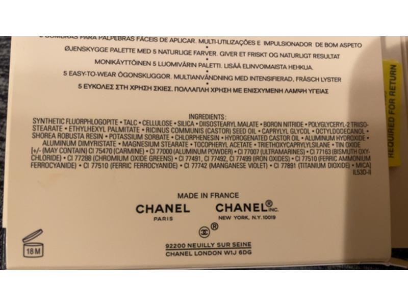 Chanel Les Beiges Healthy Glow Natural Eyeshadow Palette, Light, 0.16 oz/4.5 g