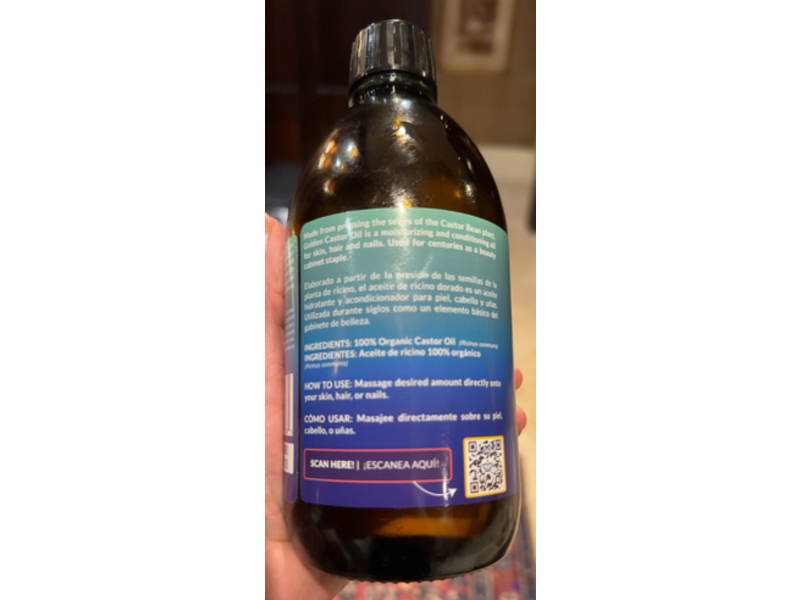 Queen Of The Thrones Organic Golden Castor Oil, 16.9 oz/500 mL