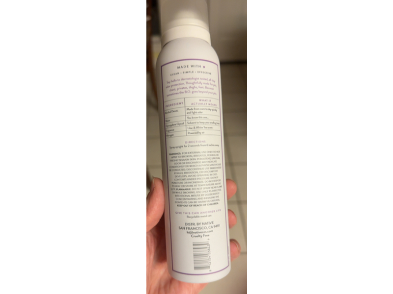 Native Whole Body Deodorant, Lilac & White Tea, 3.5 oz/99 g