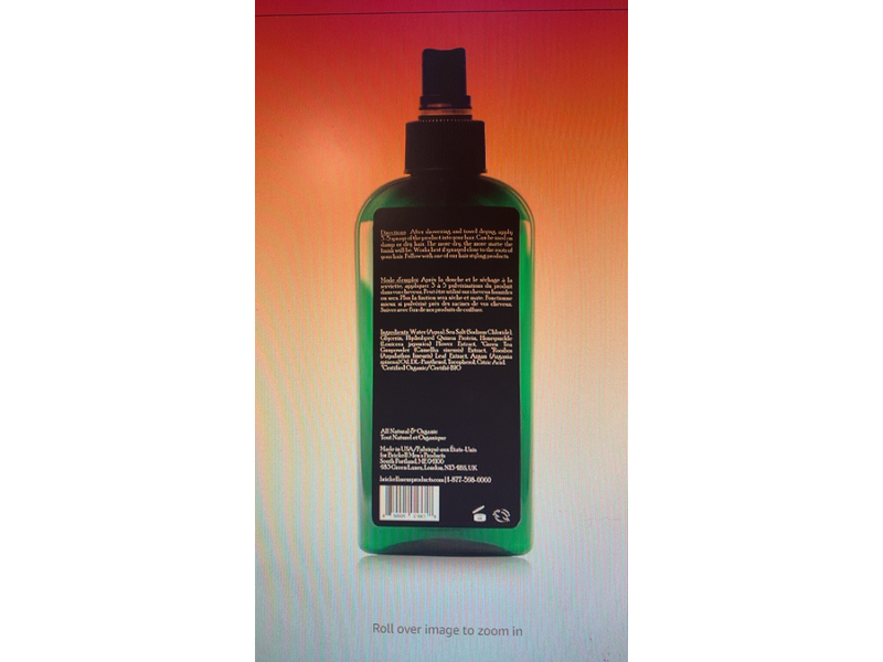 Brickell Men's Texturizing Sea Salt Spray, 6 oz/177 mL