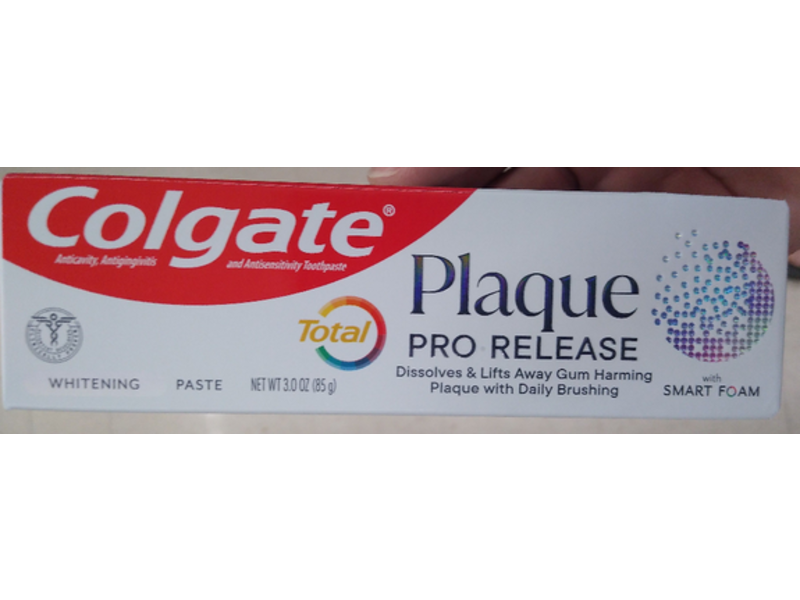 Colgate Total Plaque Pro Release Whitening Toothpaste, 3.0 oz/58 g