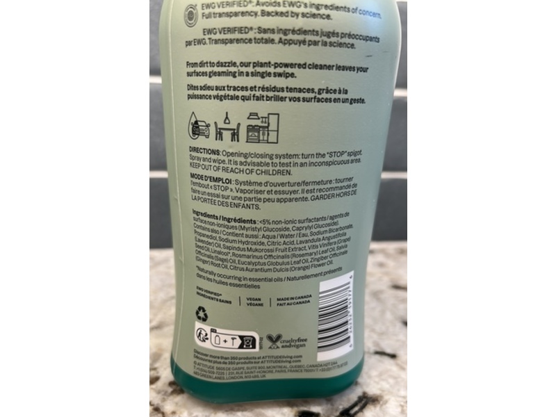 Attitude All-Purpose Cleaner, Lavender & Rosemary, 26 fl oz/770 mL