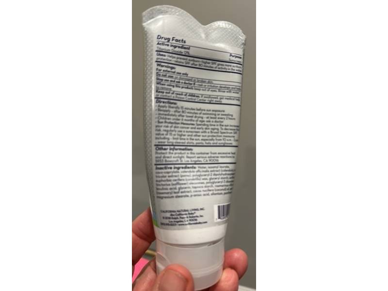 California Baby Super Sensitive Sunscreen Lotion, SPF 30+, 2.9 oz/82 g