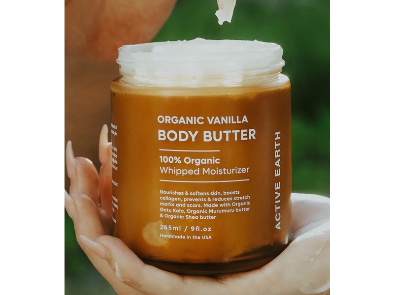 Active Earth Body Butter, Organic Vanilla, 9 fl oz/265 mL