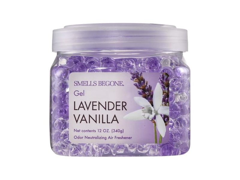 Smells Begone Gel Beads Air Freshener, Lavender Vanilla, 12 oz/340 g