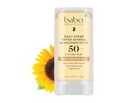 Babo Botanicals Daily Sheer Tinted Mineral Sunscreen Stick, SPF 50, Fragrance Free, 0.6 oz/17 g - thumbnail 1