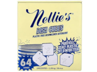 Nellie's Dish Cubes Plastic Free Dishwasher Detergent, Unscented, 64 Loads, 38.4 oz/1.09 kg - thumbnail 1