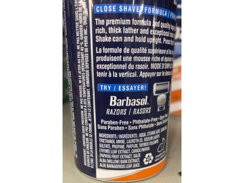 Barbasol Sensitive Skin Thick & Rich Shaving Cream, 5 oz/142 g