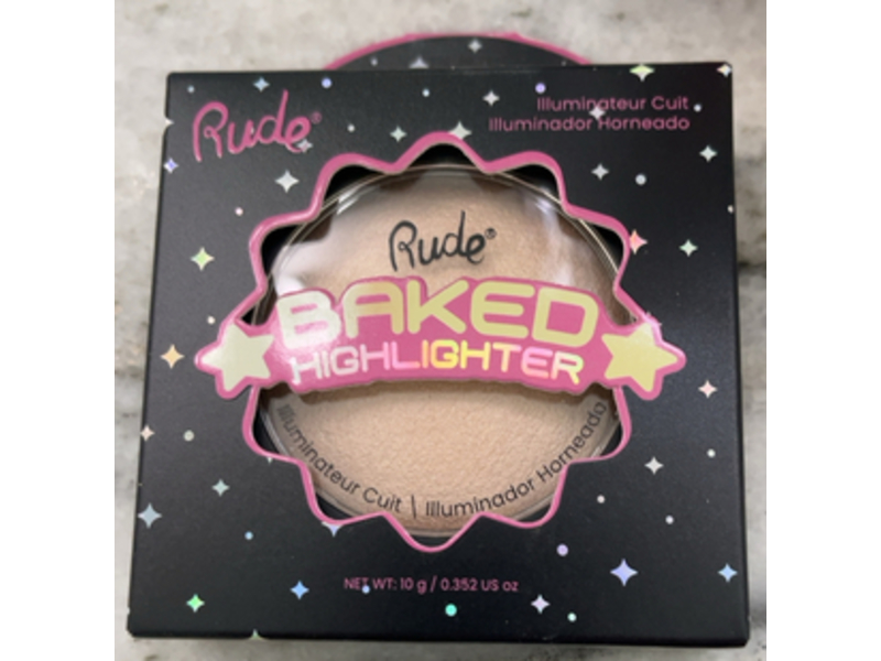 Rude Baked Highlighter, Champagne Sparks, 0.352 oz/10 g