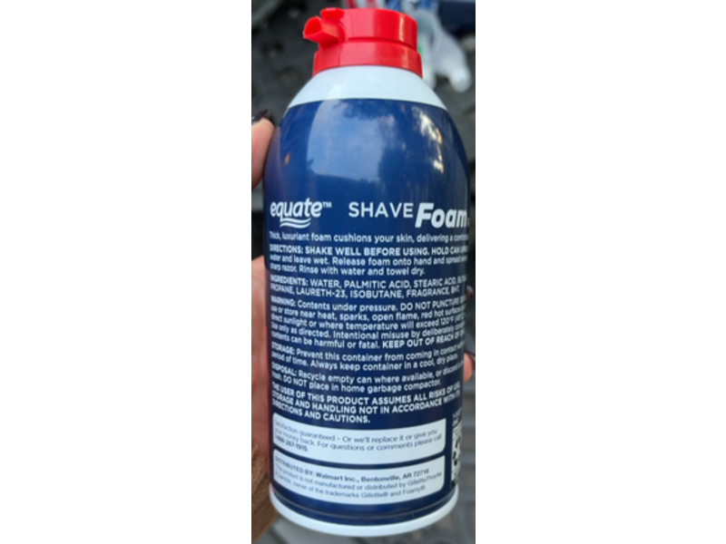 Equate Shave Foam, Regular, 10 oz/283g