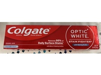 Colgate Optic White Stain Fighter Fluoride Toothpaste, Clean Mint, 6 oz/170 g - thumbnail 2