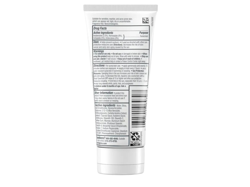Neutrogena Ultra Gentle Daily Facial Moisturizer Sunscreen, SPF 30, 3.4 fl oz/100 mL