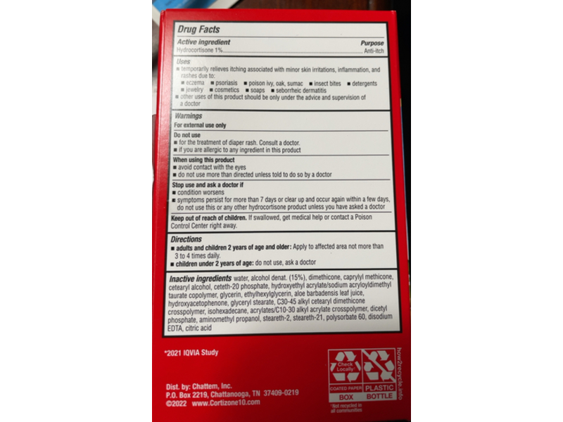 Cortizone 10 Fast Itch Relief Massaging Rollerball, 1.5 fl oz/44.3 mL