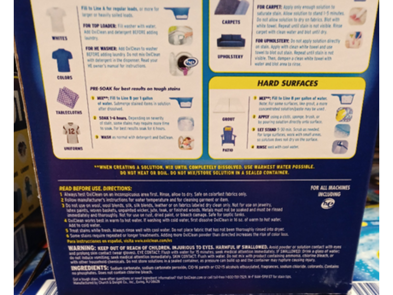 Oxi Clean Stain Remover, Max Efficiency