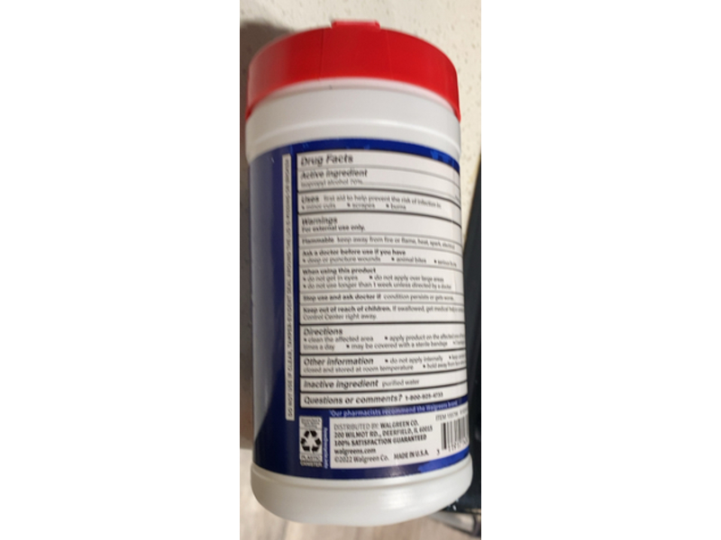 Walgreens 70% Isopropyl Alcohol Wipes, 40Count