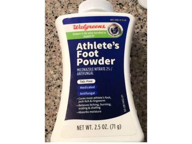 Walgreens Athlete's Foot Powder, Miconazole Nitrate 2%/ Antifungal, 2.5 oz/71 g