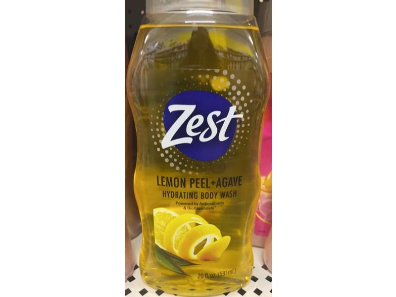 Zest Hydrating Body Wash, Lemon Peel & Agave, 20 fl oz/591 mL