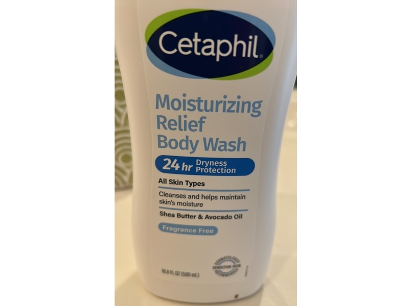 Cetaphil Moisturizing Relief Body Wash, 16.9 fl oz/500 mL