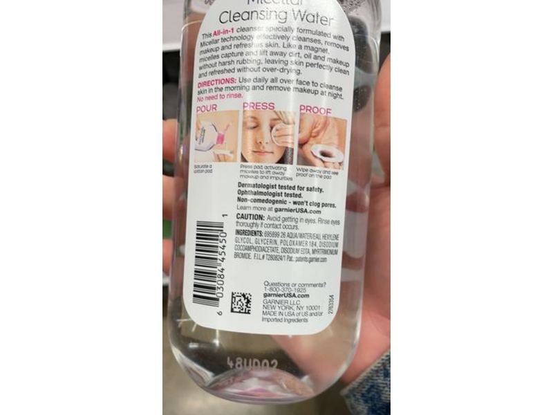 Garnier SkinActive All-In-1 Micellar Cleansing Water, 13.5 fl oz/400 mL