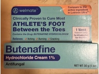 Welmate Athlete's Foot Butenafine Hydrochloride Cream 1%, 1 oz/30 g - thumbnail 2