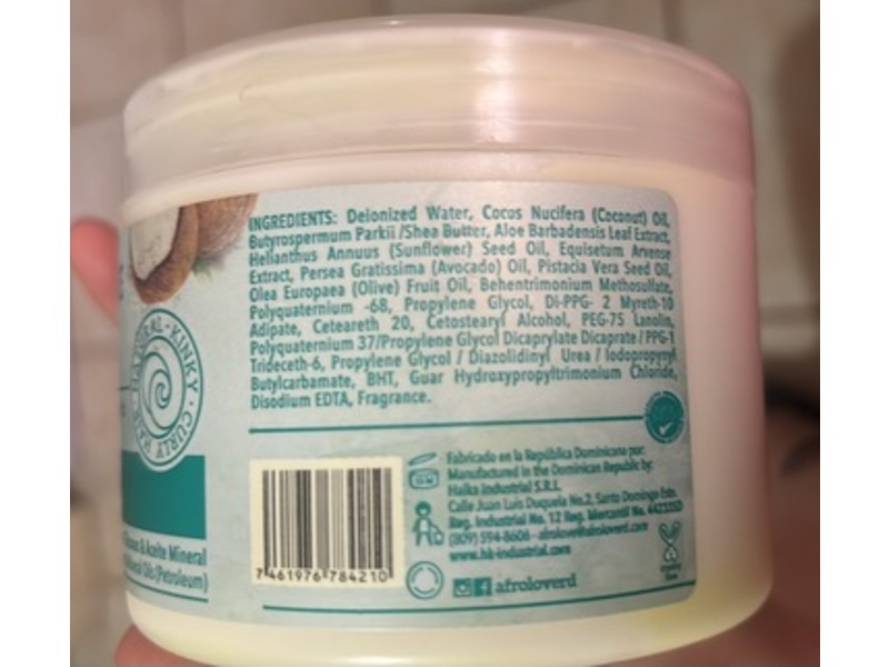 Afro Love Curling Puree Curl Cream, Clean Scent, Coconut Oil, Shea Butter & Aloe Vera, 16 oz/450 g