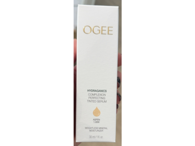 Ogee Complexion Perfecting Tinted Serum, 1 00W Aspen, 1 fl oz/30 mL