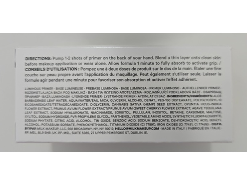 Milk Makeup Hydro Grip + Glow Primer, 1.01 fl oz/30 mL