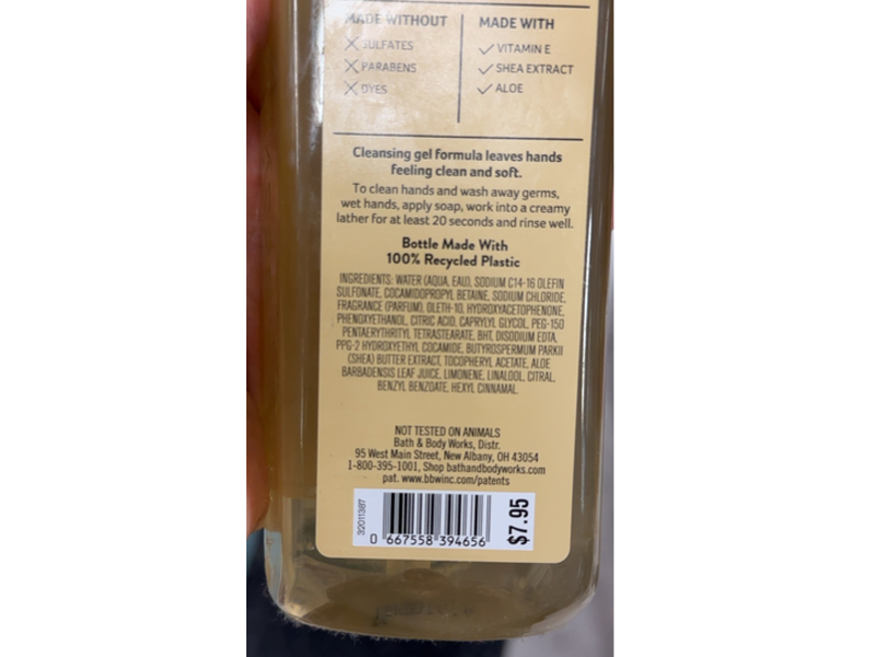 White Barn Cleansing Gel Hand Soap, Kitchen Lemon, 8 fl oz/236 mL, Pack Of 3