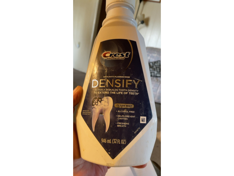 Crest Densify Anticavity Fluoride Rinse, Clean Mint, 32 fl oz/946 mL