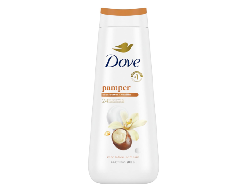 Dove Pampers & Softens Skin Body Wash, Shea Butter & Vanilla, 20 fl oz