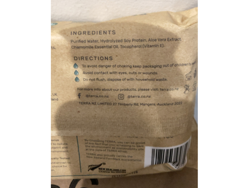 Terra Pure Water Baby Wipes, 24 Count