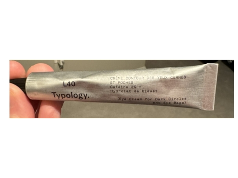 Typology L40 Eye Cream, 2% Caffeine + Hydrolate Cornflower, 15 mL