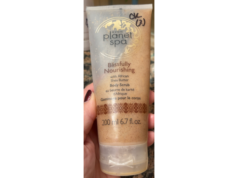 Avon Planet Spa Blissfully Nourishing Body Scrub with African Shea Butter, 6.7 fl oz/200 mL