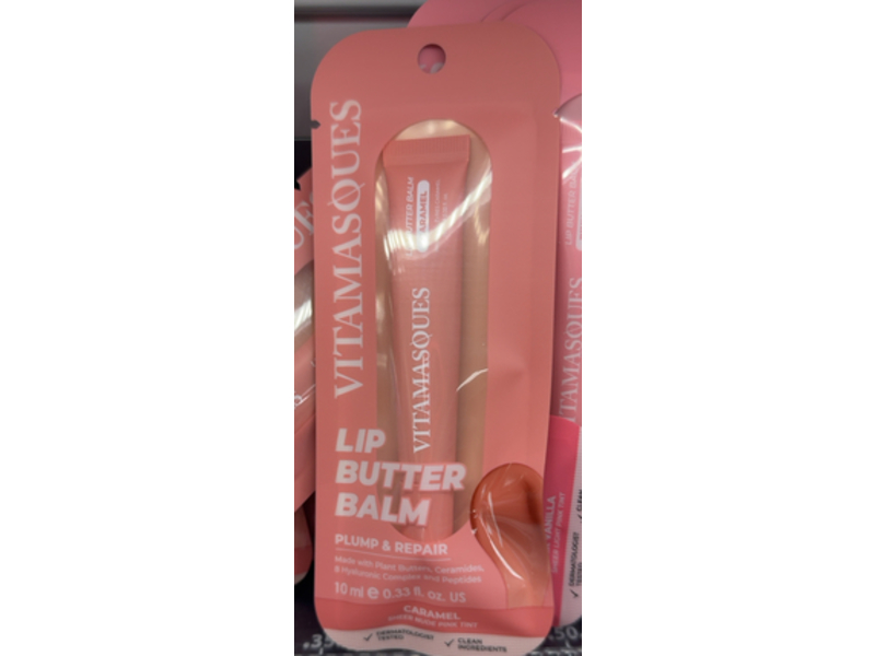 Vitamasques Lip Butter Balm, Caramel, 0.33 fl oz/10 mL