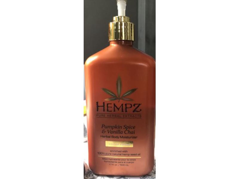Hempz Herbal Body Moisturiser, Pumpkin Spice & Vanilla Chai, 17 fl oz/500 mL