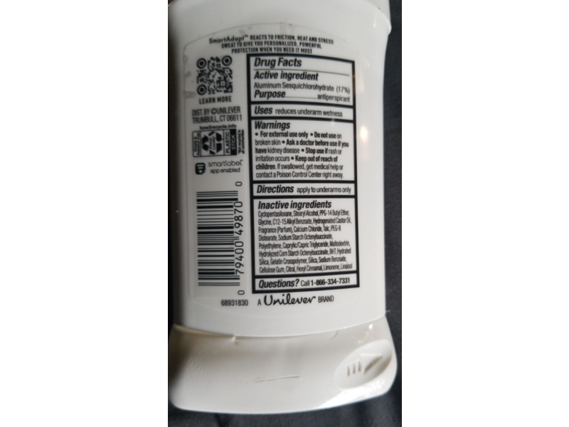 Degree Unlimited Antiperspirant Deodorant, Clean Invisible Solid, 2.7 oz/76 g, Pack Of 2